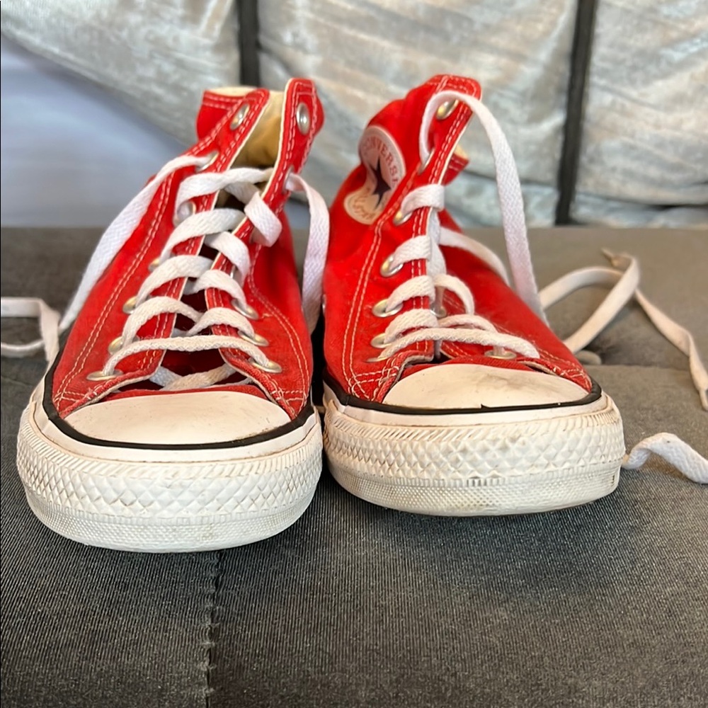 Converse Red High-Top Sneakers